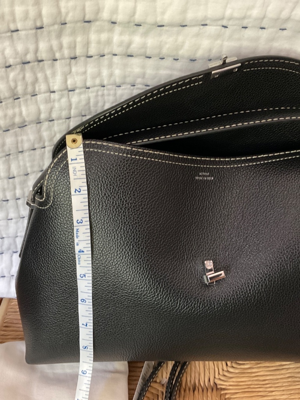 Toteme T-Lock Top Handle Bag Black - Picture 6 of 10